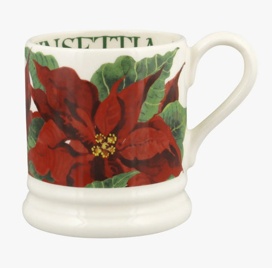 Emma Bridgewater Half-Pint Christmas Mug - Poinsettia