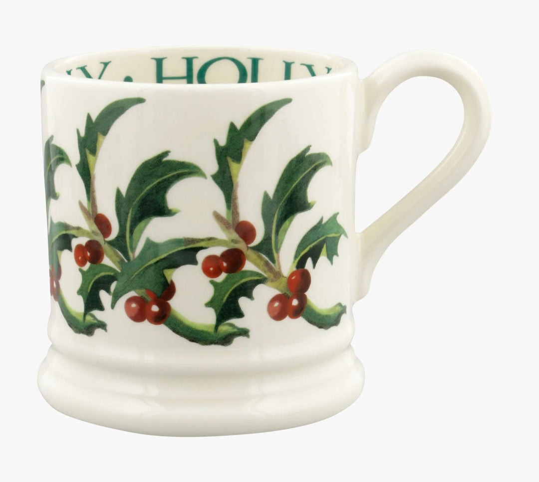 Emma Bridgewater Half-Pint Christmas Mug - Holly