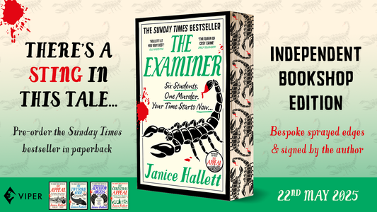 The Examiner by Janice Hallett signed indie limited edition (paperback pre-order)