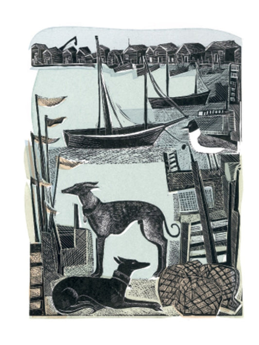 Card - Harbour Whippets by Angela Harding