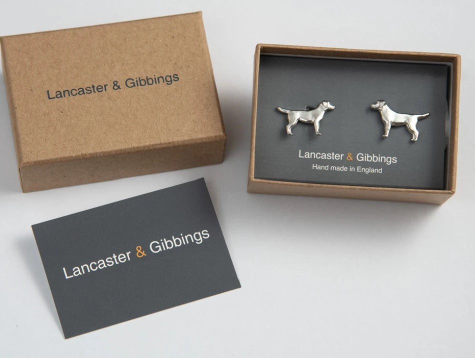 Pewter Cufflinks by Lancaster & Gibbings (Dog)