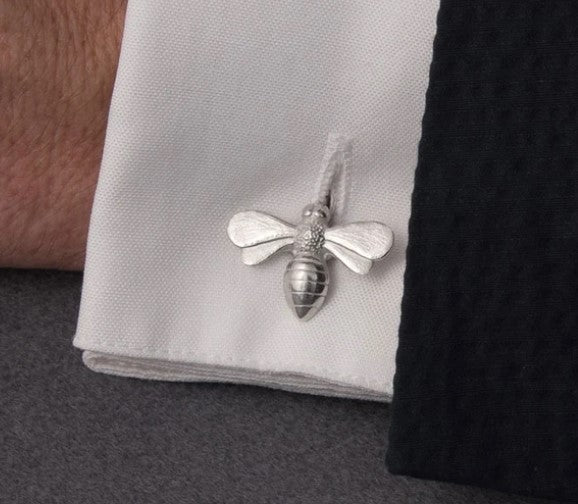 Pewter Cufflinks by Lancaster & Gibbings (Bee)