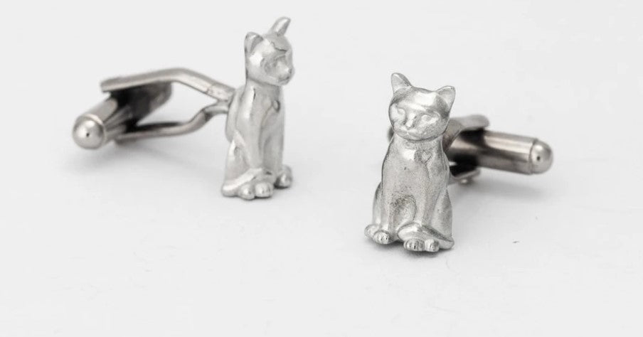 Pewter Cufflinks by Lancaster & Gibbings (Cat)