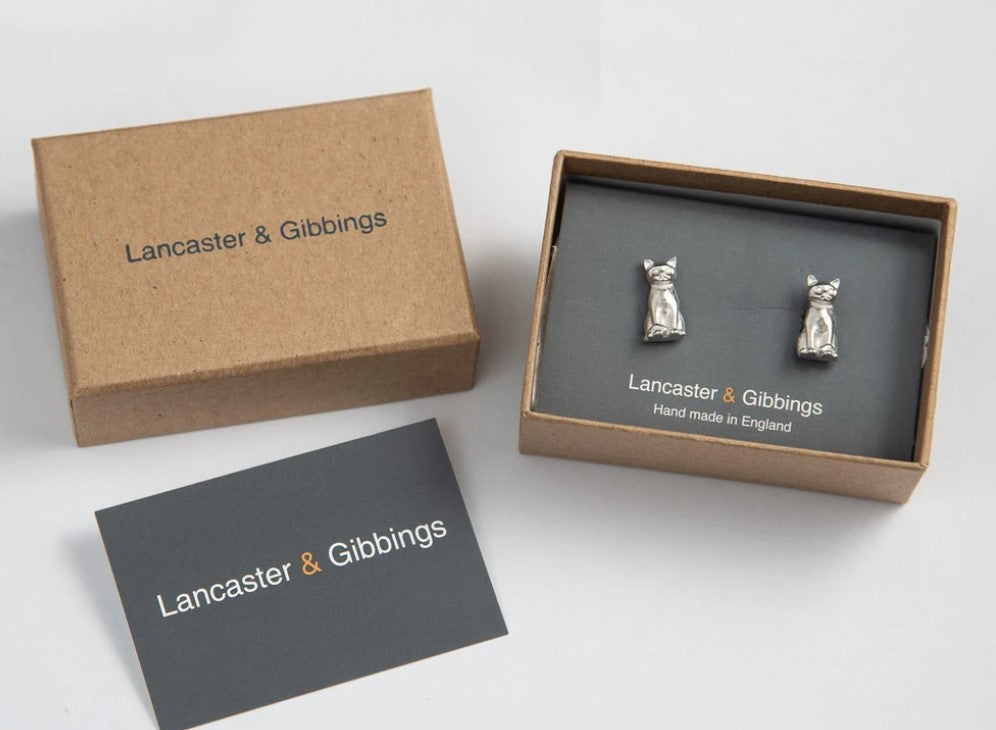 Pewter Cufflinks by Lancaster & Gibbings (Cat)