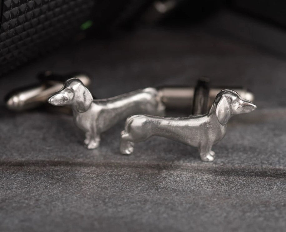 Pewter Cufflinks by Lancaster & Gibbings (Dachshund)