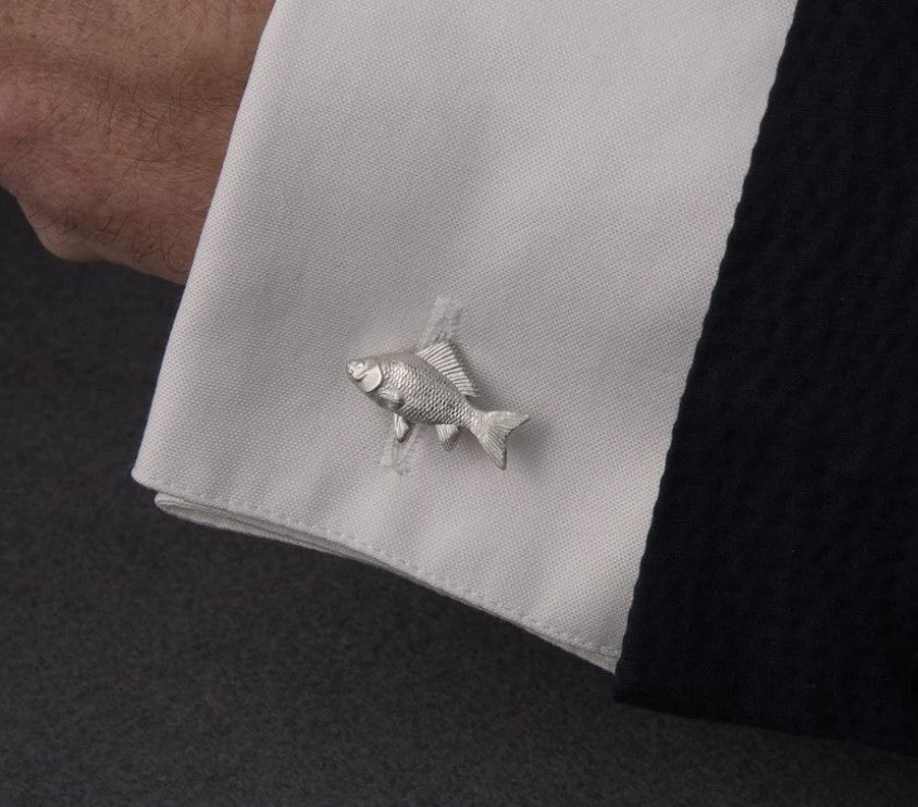 Pewter Cufflinks by Lancaster & Gibbings (Fish)