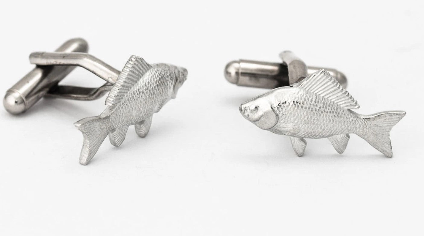 Pewter Cufflinks by Lancaster & Gibbings (Fish)