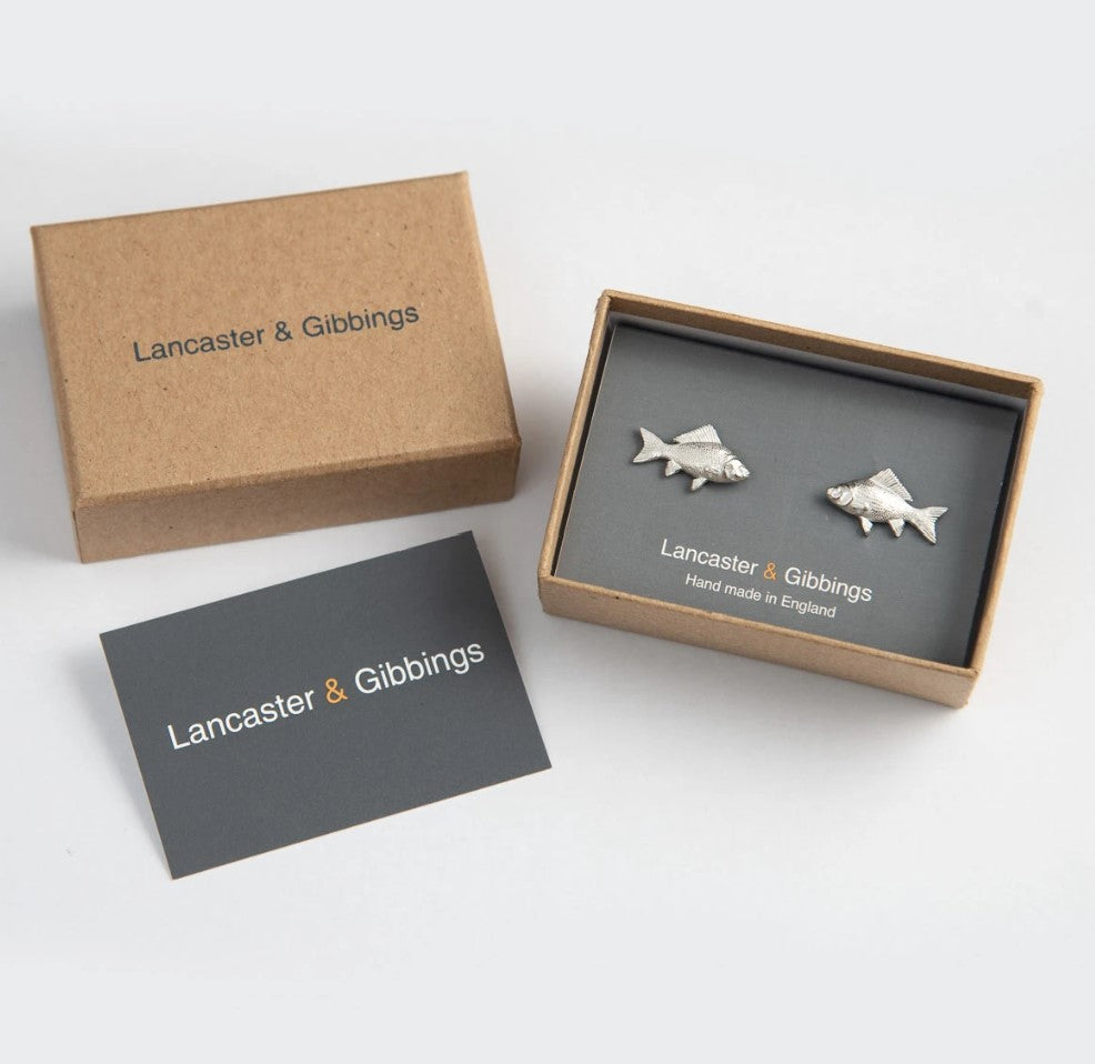 Pewter Cufflinks by Lancaster & Gibbings (Fish)