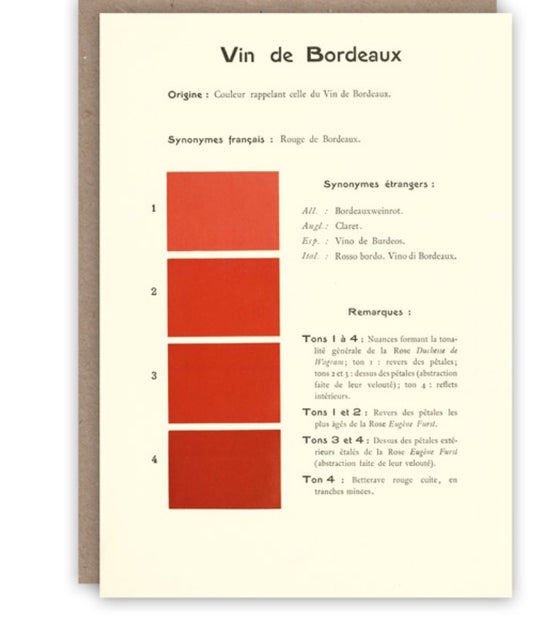 Card - Vin de Bordeaux by Pattern Book Press