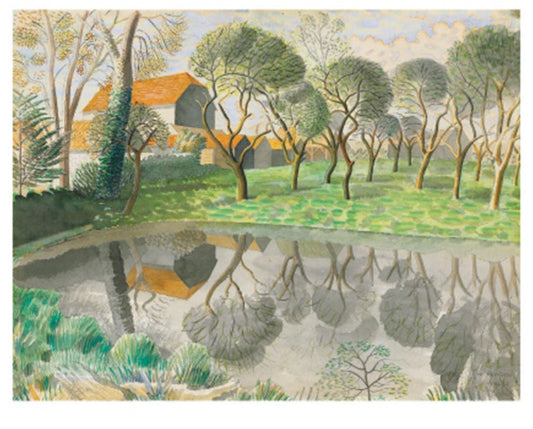 Card - Newt Pond, by Eric Ravilious